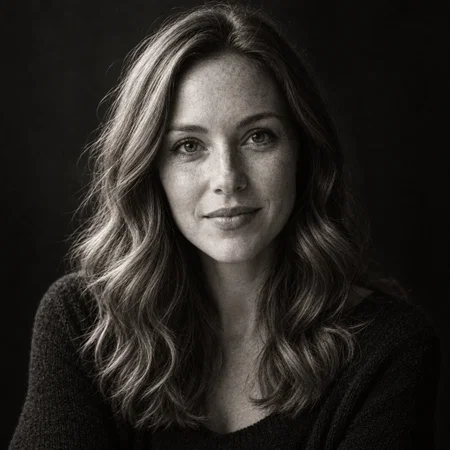 AI black and white cinematic portrait profile picture