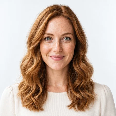 AI Korean ID photo style profile picture with soft beauty lighting