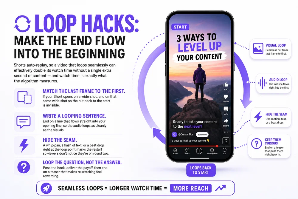 Design the last frame to match the first so the Short loops