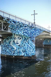 Underpass bridge mural