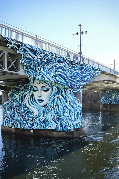 Underpass bridge mural