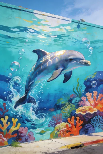 Dolphin street mural