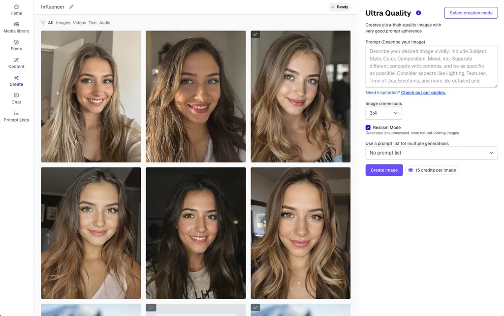 Create an AI Instagram influencer step 1