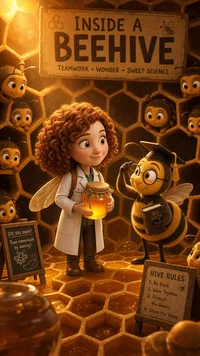Postcrest AI Inside a Bee Hive poster